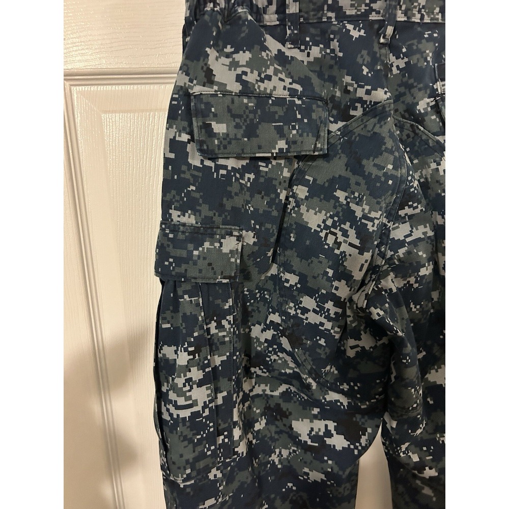 NAVY USN SMALL REGULAR TROUSER WORKING UNIFORM PANTS BLUE DIGITAL USGI "GREGG" - Picture 9 of 11